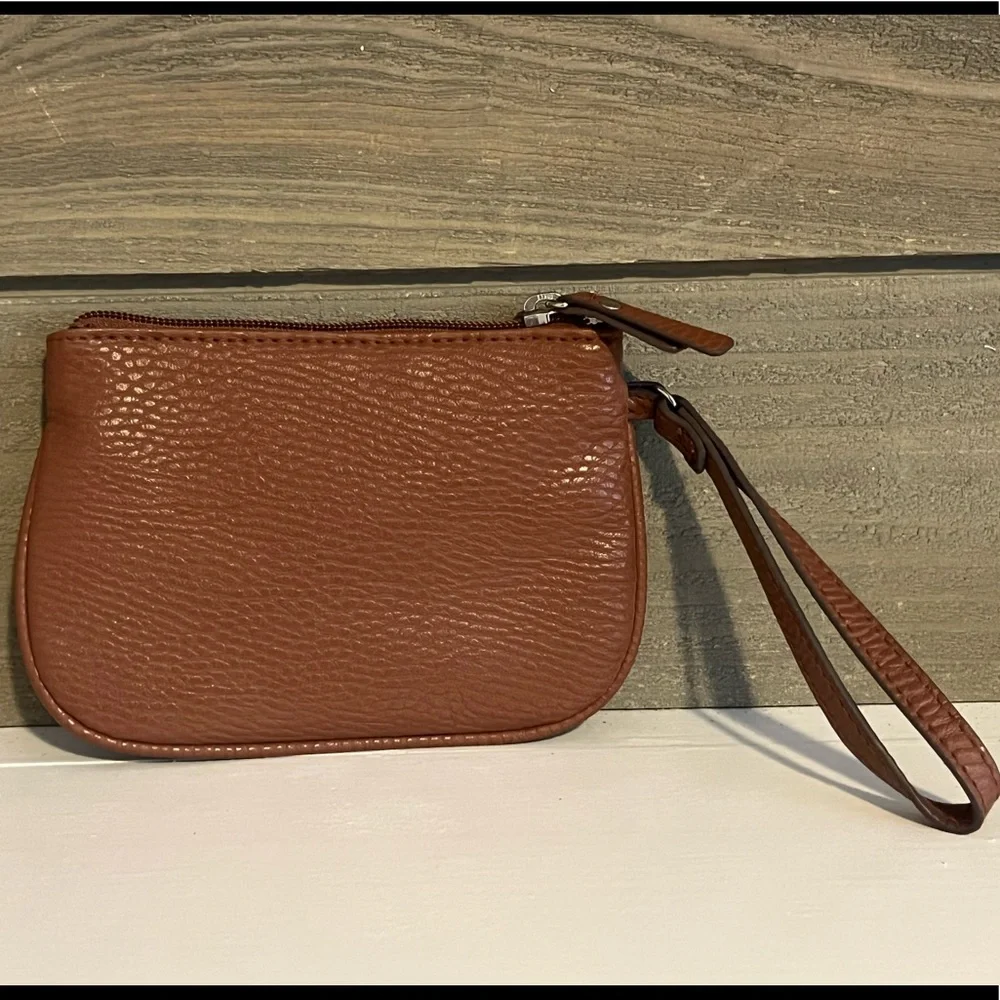 Brown leather wristlet - Picture 3 of 3